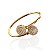 Bracelete Folheado Ouro 18k e Prata 925 Redondo Cravejado - Imagem 1