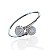 Bracelete Folheado Ouro 18k e Prata 925 Redondo Cravejado - Imagem 3