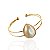 Bracelete Folheado Ouro 18k e Prata 925 Gota Pérola - Imagem 1