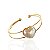 Bracelete Folheado Ouro 18k Coração Pérola - Imagem 1