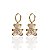 Brinco Folheado Ouro 18k e Prata 925 Urso Coração Inspired Cravejado - Imagem 1