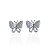 Brinco Folheado Ouro 18k e Prata 925 Borboleta Cravejada - Imagem 2