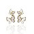 Brinco Folheado Ouro 18k e Prata 925 Borboleta Madrepérola Cravejada - Imagem 1