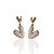 Brinco Folheado Ouro 18k e Prata 925 Coração Cravejado - Imagem 1