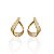 Brinco Folheado Ouro 18k e Prata 925 Gota Cravejada - Imagem 1