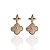 Brinco Folheado Ouro 18k e Prata 925 Trevo Inspired Cravejado - Imagem 1