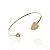 Bracelete Folheado Ouro 18k e Prata 925 Coração Cravejado - Imagem 1