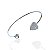 Bracelete Folheado Ouro 18k e Prata 925 Coração Cravejado - Imagem 3