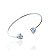 Bracelete Folheado Prata 925 Pontos de Luz Coração - Imagem 1