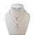 Colar Duplo Folheado Ouro 18k e Prata 925 Ponto de Luz - Imagem 1