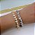 Pulseira Folheada Ouro 18k e Prata 925 Coração Cravejado - Imagem 2