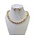 Conjunto Folheado Ouro 18k e Prata 925 Inspired Redondo Cravejado - Imagem 3