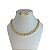 Conjunto Folheado Ouro 18k e Prata 925 Redondo Inspired Cravejado - Imagem 1