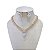 Conjunto Folheado Ouro 18k e Prata 925 Riviera Gota Cravejada - Imagem 1