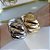 Bracelete Folheado Ouro 18k e Prata 925 Abaulado Ondulado - Imagem 2