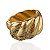 Bracelete Folheado Ouro 18k e Prata 925 Abaulado Ondulado - Imagem 1