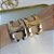 Bracelete Folheado Ouro 18k e Prata 925 Abaulado Vazado - Imagem 2
