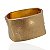 Bracelete Folheado Ouro 18k e Prata 925 Abaulado Quadrado Fosco - Imagem 1