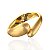 Bracelete Folheado Ouro 18k e Prata 925 Abaulado Gota Dupla Fosco - Imagem 1