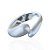 Bracelete Folheado Ouro 18k e Prata 925 Abaulado Gota Dupla Fosco - Imagem 3