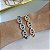 Bracelete Folheado Ouro 18k e Prata 925 Elos Lacre Cravejado - Imagem 2