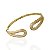 Bracelete Folheado Ouro 18k e Prata 925 Gota Dupla Cravejada - Imagem 1
