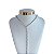 Colar Folheado Ouro 18k e Prata 925 Gravatinha Gota Cristal - Imagem 2