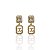Brinco Folheado Ouro 18k e Prata 925 Quadrado Cristal Inspired Cravejado - Imagem 1