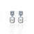 Brinco Folheado Ouro 18k e Prata 925 Quadrado Cristal Inspired Cravejado - Imagem 2