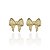 Brinco Folheado Ouro 18k e Prata 925 Laço Cravejado - Imagem 1