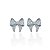 Brinco Folheado Ouro 18k e Prata 925 Laço Cravejado - Imagem 2