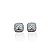 Brinco Folheado Ouro 18k e Prata 925 Quadrado Cravejado - Imagem 2