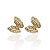 Brinco Folheado Ouro 18k e Prata 925 Borboleta Cravejada - Imagem 1