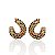 Brinco Folheado Ouro 18k e Prata 925 Vírgula Cravejada - Imagem 1