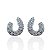 Brinco Folheado Ouro 18k e Prata 925 Vírgula Cravejada - Imagem 4