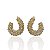 Brinco Folheado Ouro 18k e Prata 925 Vírgula Cravejada - Imagem 2