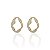 Brinco Folheado Ouro 18k e Prata 925 Orgânico Cravejada - Imagem 1