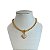 Colar Folheado Ouro 18k e Prata 925 Correntaria Coração Cravejado - Imagem 1