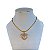 Colar Folheado Ouro 18k e Prata 925 Coração Cravejado - Imagem 1