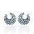 Brinco Folheado Ouro 18k e Prata 925 Argola Flor Cravejada - Imagem 2