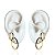 Dois Brincos Folheado Ouro 18k Argola Strass - Imagem 1