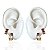 Dois Brincos Folheado Ouro 18k Argolas Cravejada Colors - Imagem 1