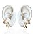 Dois Brincos Folheado Ouro 18k Argolas Cravejada - Imagem 1