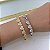 Pulseira Folheada Ouro 18k e Prata 925 Inspired Corações Cravejado - Imagem 2