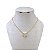 Colar Folheado Prata 925 Flor Cravejada - Imagem 1