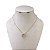 Colar Folheado Ouro 18k e Prata 925 Ponto de Luz Redondo Passante - Imagem 1