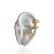 Kit 3 Piercing Fake Folheado Ouro 18k e Prata 925 Corações Cravejado - Imagem 1