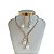 Conjunto Folheado Ouro 18k e Prata 925 Riviera Gota Pérola Cravejada - Imagem 1