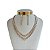 Conjunto Folheado Ouro 18k e Prata 925 Riviera Dupla Cravejada - Imagem 1