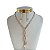 Conjunto Folheado Ouro 18k e Prata 925 Riviera Trançada Cravejada - Imagem 1